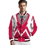 personalized chicago bulls v stripes red white varsity jacket best selling.webp