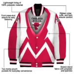 personalized chicago bulls v stripes red white varsity jacket best selling.webp