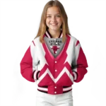 personalized chicago bulls v stripes red white varsity jacket best selling.webp