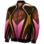 personalized cleveland cavaliers mesh chest black bomber jacket best selling