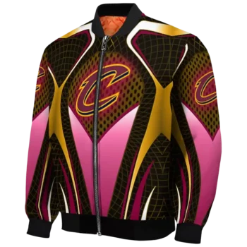 personalized cleveland cavaliers mesh chest black bomber jacket best selling