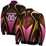 personalized cleveland cavaliers mesh chest black bomber jacket best selling