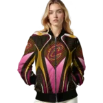 personalized cleveland cavaliers mesh chest black bomber jacket best selling