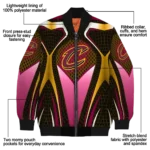 personalized cleveland cavaliers mesh chest black bomber jacket best selling
