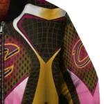 personalized cleveland cavaliers mesh chest black bomber jacket best selling