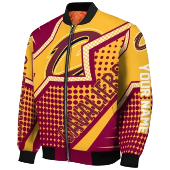 personalized cleveland cavaliers star burst wine bomber jacket best selling