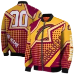 personalized cleveland cavaliers star burst wine bomber jacket best selling