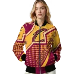 personalized cleveland cavaliers star burst wine bomber jacket best selling