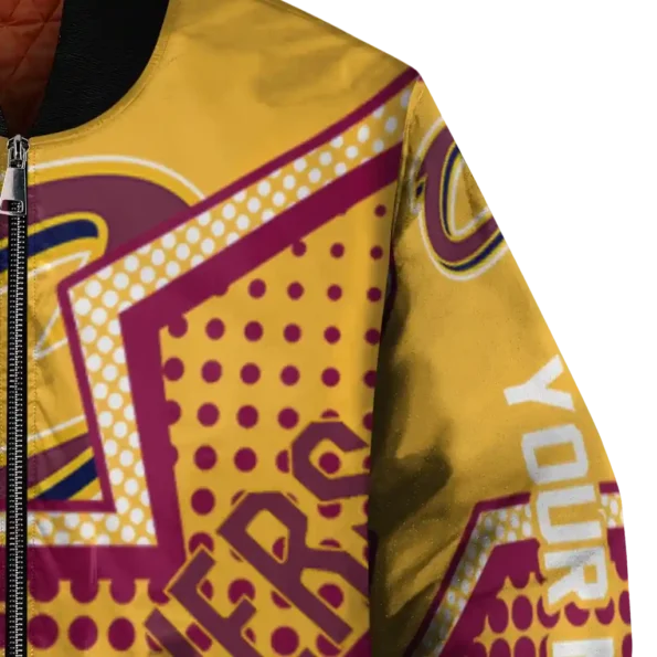 personalized cleveland cavaliers star burst wine bomber jacket premium grade