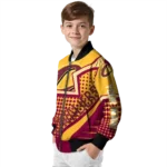 personalized cleveland cavaliers star burst wine bomber jacket best selling