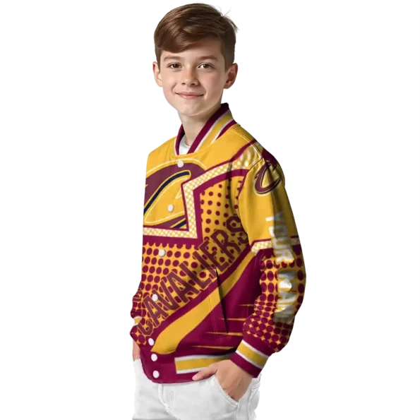 personalized cleveland cavaliers star burst wine varsity jacket trendy.webp