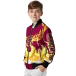 personalized cleveland cavaliers winged blaze wine white bomber jacket best selling