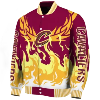 personalized cleveland cavaliers winged blaze wine white varsity jacket best selling.webp
