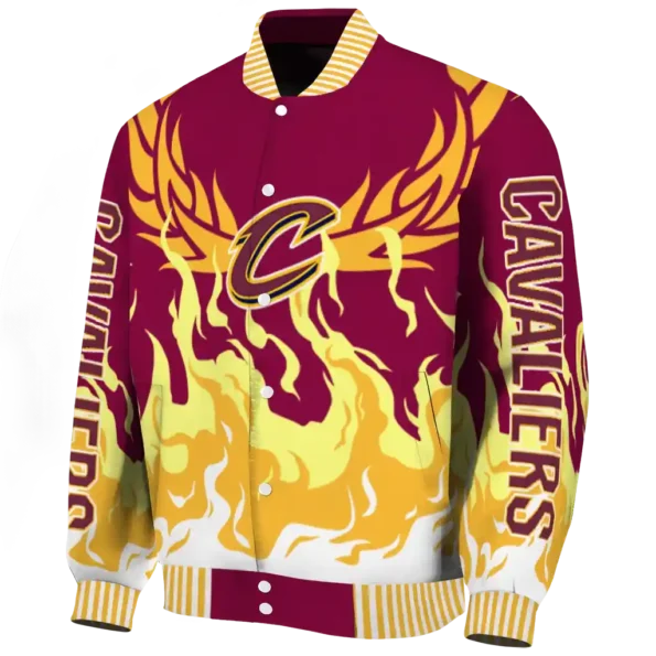 personalized cleveland cavaliers winged blaze wine white varsity jacket best selling.webp
