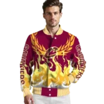 personalized cleveland cavaliers winged blaze wine white varsity jacket best selling.webp