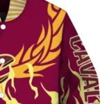 personalized cleveland cavaliers winged blaze wine white varsity jacket best selling.webp
