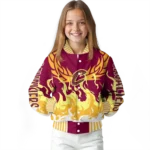 personalized cleveland cavaliers winged blaze wine white varsity jacket best selling.webp