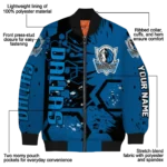 personalized dallas mavericks hexagon cluster blue black bomber jacket best selling