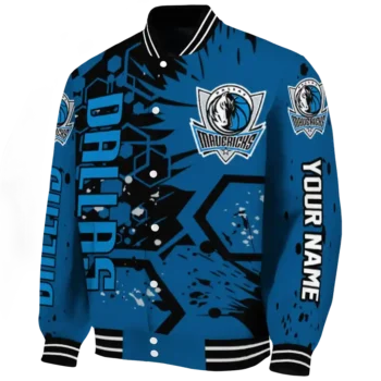 personalized dallas mavericks hexagon cluster blue black varsity jacket best selling.webp