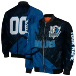 personalized dallas mavericks hexagon mesh blue black bomber jacket best selling