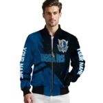 personalized dallas mavericks hexagon mesh blue black bomber jacket best selling