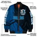 personalized dallas mavericks hexagon mesh blue black bomber jacket best selling