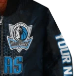 personalized dallas mavericks hexagon mesh blue black bomber jacket best selling