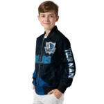 personalized dallas mavericks hexagon mesh blue black bomber jacket best selling