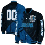 personalized dallas mavericks hexagon mesh blue black varsity jacket best selling.webp
