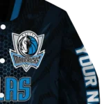 personalized dallas mavericks hexagon mesh blue black varsity jacket best selling.webp