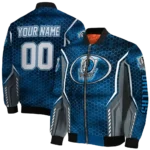 personalized dallas mavericks power plate blue bomber jacket best selling