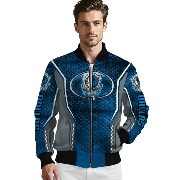 personalized dallas mavericks power plate blue bomber jacket high quality