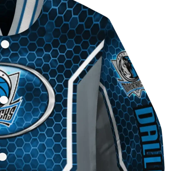 personalized dallas mavericks power plate blue varsity jacket premium grade.webp