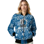 personalized dallas mavericks pyramid shapes blue bomber jacket best selling