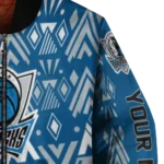 personalized dallas mavericks pyramid shapes blue bomber jacket best selling