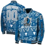 personalized dallas mavericks pyramid shapes blue varsity jacket best selling.webp
