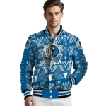 personalized dallas mavericks pyramid shapes blue varsity jacket best selling.webp