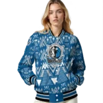 personalized dallas mavericks pyramid shapes blue varsity jacket best selling.webp