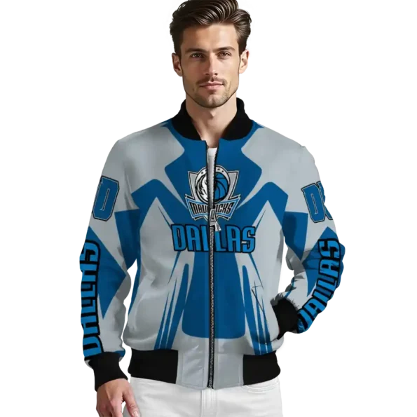 personalized dallas mavericks spider mark blue bomber jacket high quality