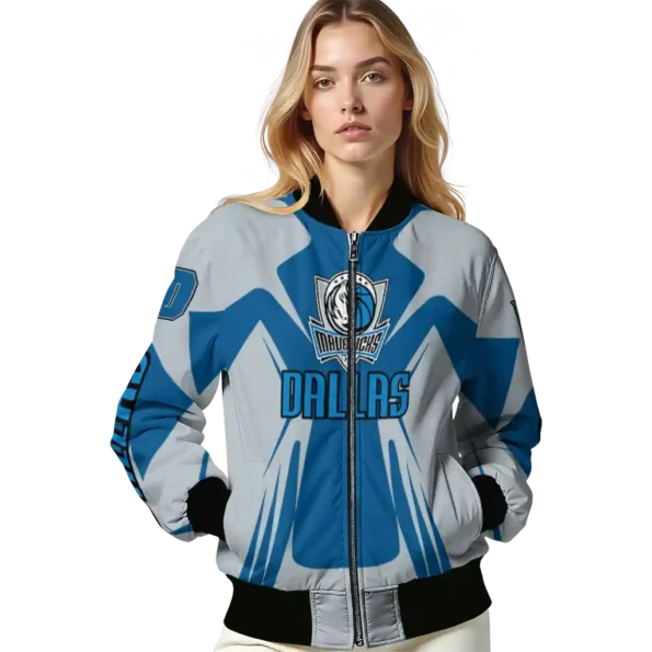 personalized dallas mavericks spider mark blue bomber jacket latest model