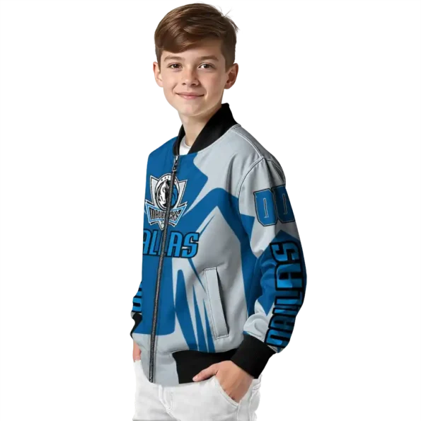 personalized dallas mavericks spider mark blue bomber jacket trendy