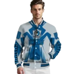 personalized dallas mavericks spider mark blue varsity jacket best selling.webp