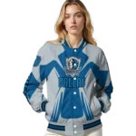 personalized dallas mavericks spider mark blue varsity jacket best selling.webp
