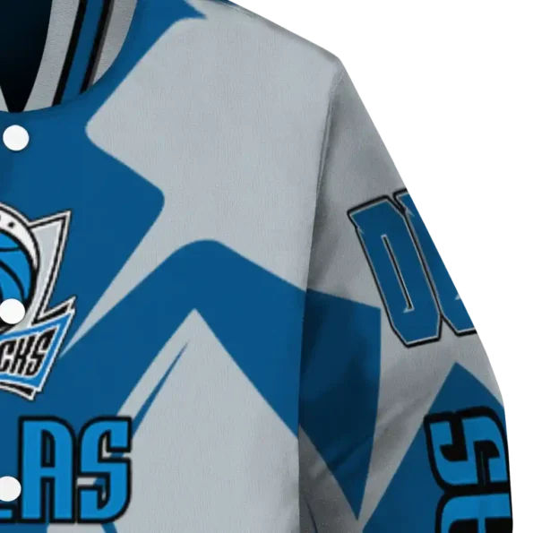 personalized dallas mavericks spider mark blue varsity jacket premium grade.webp