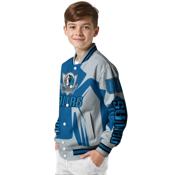 personalized dallas mavericks spider mark blue varsity jacket trendy.webp