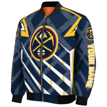 personalized denver nuggets chevron angles blue bomber jacket best selling