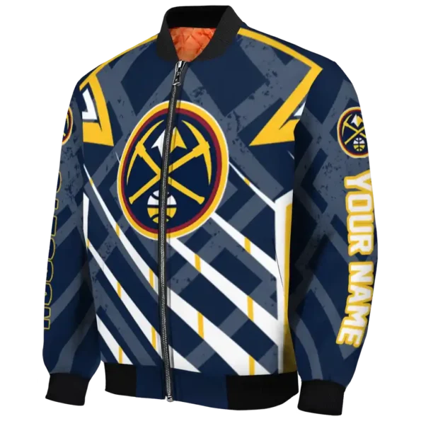 personalized denver nuggets chevron angles blue bomber jacket best selling