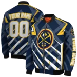 personalized denver nuggets chevron angles blue bomber jacket best selling