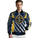 personalized denver nuggets chevron angles blue bomber jacket best selling