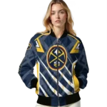 personalized denver nuggets chevron angles blue bomber jacket best selling